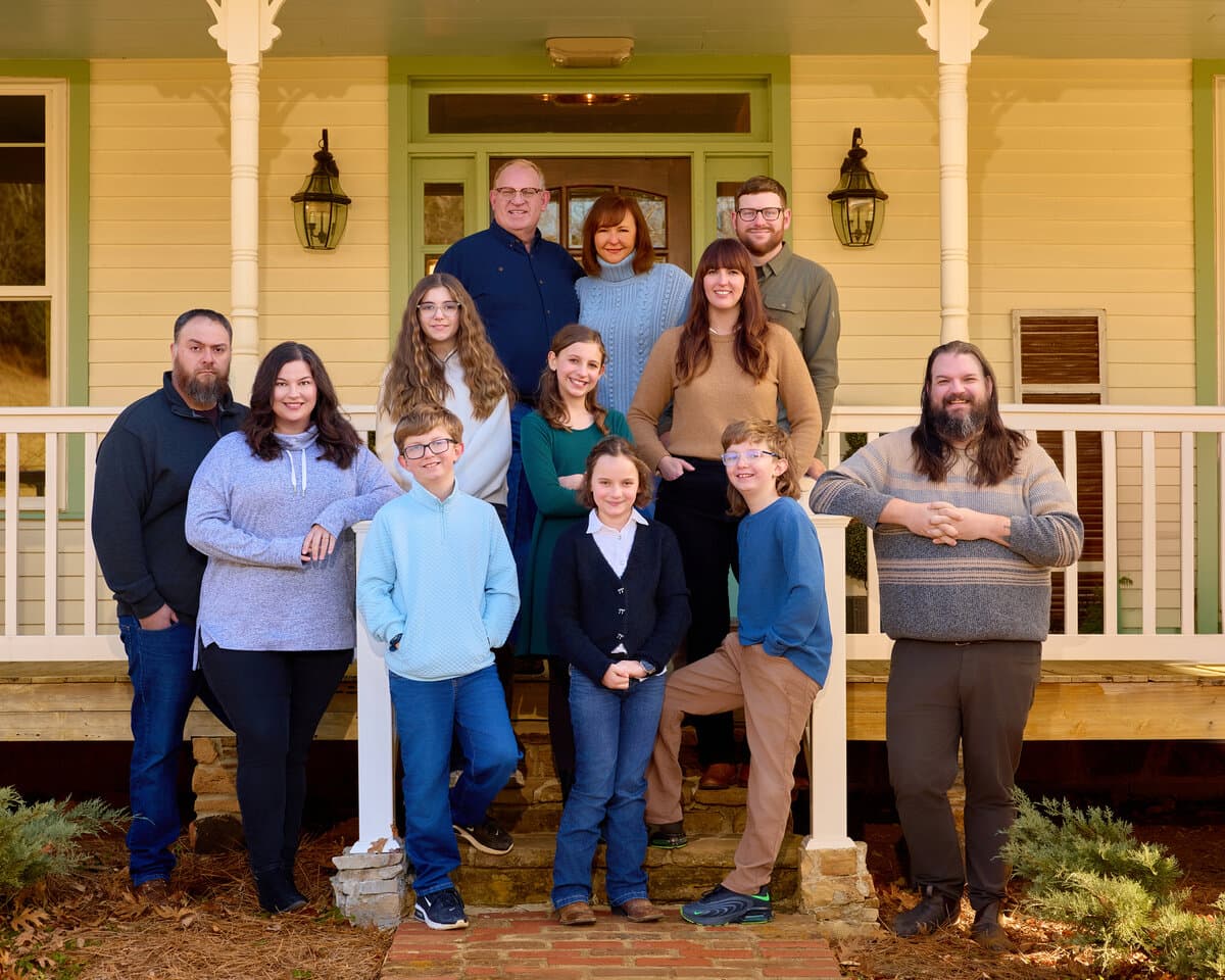 Andy Marshall with his family